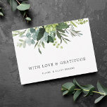 Eucalyptus Green Foliage Hartelijk dank Bedankkaart<br><div class="desc">Deze dank gaat uit naar de geschilderde waterverf eucalyptus,  groene bladeren en moderne kalligrafie. Voor meer geavanceerde aanpassing van dit ontwerp,  te klikken gelieve de "meer"verbinding aanpassen. Overeenkomende objecten zijn ook beschikbaar.</div>