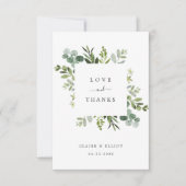 Eucalyptus Green Foliage Hartelijk dank Bedankkaart (Voorkant)