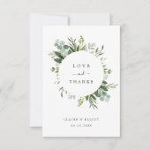 Eucalyptus Green Foliage Hartelijk dank Bedankkaart (Voorkant)