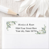 Eucalyptus Green Foliage Return Address Label