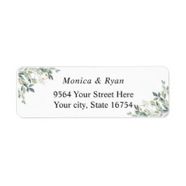 Eucalyptus Green Foliage Return Address Label