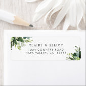Eucalyptus Green Foliage Return Address Label (Insitu)