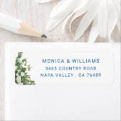 Eucalyptus Green Foliage Return Address Label (Insitu)