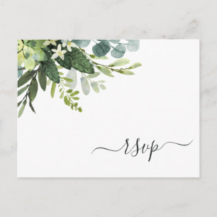 Eucalyptus Green Foliage RSVP Uitnodiging Briefkaart