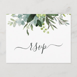 Eucalyptus Green Foliage RSVP Uitnodiging Briefkaart