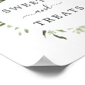 Eucalyptus Green Foliage Square Dessert Table Sign Poster (Hoek)