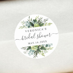 Eucalyptus Green Foliage Vrijgezellenfeest Ronde Sticker