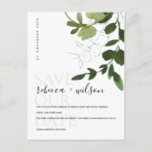 EUCALYPTUS GREEN FOLIAGE WATERVERF BEWAREN DE DATU AANKONDIGINGSKAART (Voorkant)