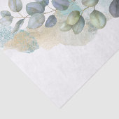 Eucalyptus Green Foliage Waterverf Tissuepapier (Detail)