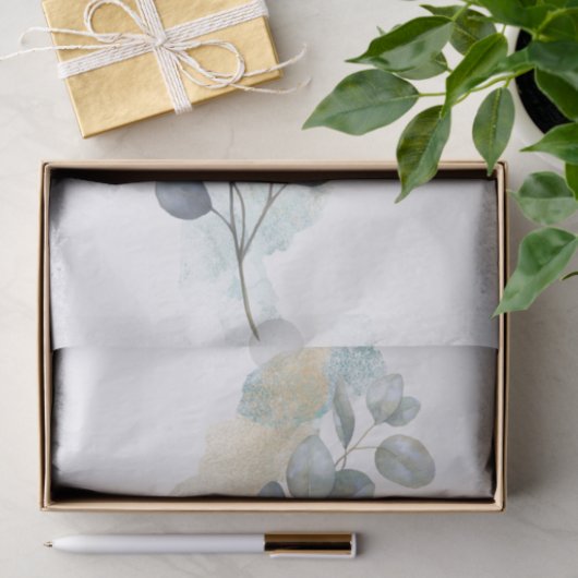 Eucalyptus Green Foliage Waterverf Tissuepapier (Geschenk)