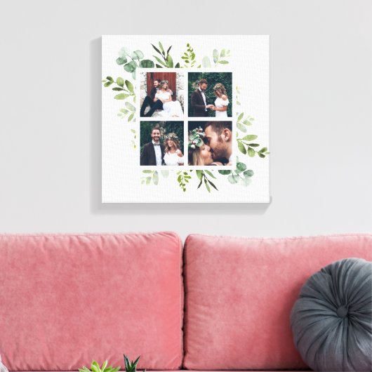 Eucalyptus Green Foliage Weddenschap Fotoplein Canvas Afdruk (Insitu (Woonkamer))