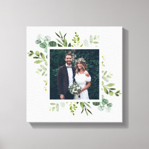 Eucalyptus Green Foliage Weddenschap Fotoplein Canvas Afdruk