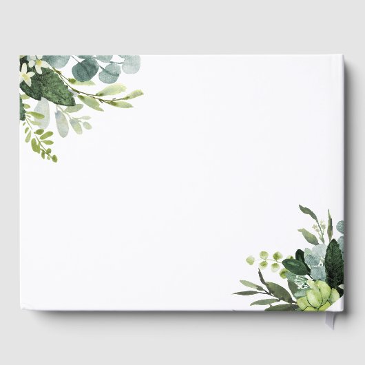 Eucalyptus Green Foliage Weddenschap Gastenboek (Achterkant)