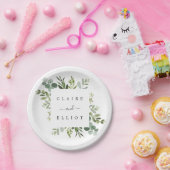 Eucalyptus Green Foliage Weddenschap Papieren Bordje (Feest)