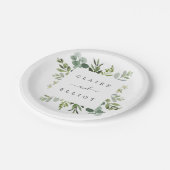 Eucalyptus Green Foliage Weddenschap Papieren Bordje (Gekanteld)