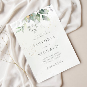 Eucalyptus Green Foliage Weddenschap Save The Date