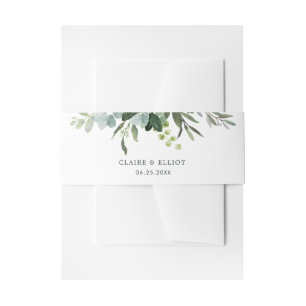 Eucalyptus Green Foliage Weddenschap Uitnodigingen Wikkel