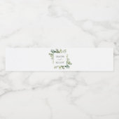 Eucalyptus Green Foliage Weddenschap Waterfles Etiket (Enkel label)