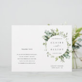Eucalyptus Green Foliage Wedding Ceremony Programm (Staand voorkant)