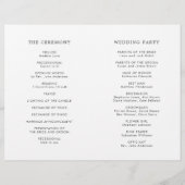 Eucalyptus Green Foliage Wedding Ceremony Programm (Achterkant)