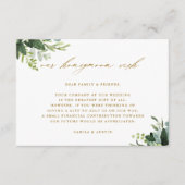 Eucalyptus Green Foliage Wedding Honeymoon Informatiekaartje (Voorkant)