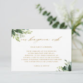 Eucalyptus Green Foliage Wedding Honeymoon Informatiekaartje (Staand voorkant)