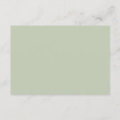 Eucalyptus Green Foliage Wedding Honeymoon Informatiekaartje (Achterkant)