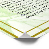 Eucalyptus Green Foliage Wedding Seding Chart Poster (Hoek)