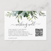 Eucalyptus Green Foliage Wishing Good with QR Code Informatiekaartje (Voorkant)