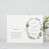 Eucalyptus Green Foliage Wreatding Wedding Program (Staand voorkant)