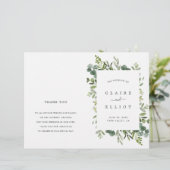 Eucalyptus Green Foliage Wreatding Wedding Program (Staand voorkant)