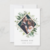 Eucalyptus Green Foliage Wreatfoto Bedankkaart (Voorkant)