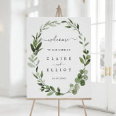 Eucalyptus Green Foliage Wreath Weddenschap Welkom Poster