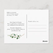 Eucalyptus Green Geometric Wijzig de datum Briefkaart (Achterkant)