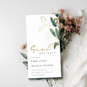 EUCALYPTUS GREEN GOLD FOLIAGE BEWAREN DE DATUM INV BEDANKKAART