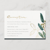 EUCALYPTUS GREEN GOLD FOLIAGE WEDDING RECEPT INFORMATIEKAARTJE (Voorkant)