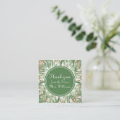 Eucalyptus Green Gold Glitter Bruid Dank u Informatiekaartje (Staand voorkant)