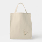 Eucalyptus Green Gold Monogrammed Bridesmaid Tote Bag (Achterkant)