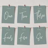 Eucalyptus Green Hand Scripted Table DRIE Kaart