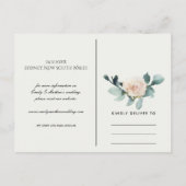 EUCALYPTUS GREEN KRAFT FAUNA WREATH BEWAREN DE DAT AANKONDIGINGSKAART (Achterkant)