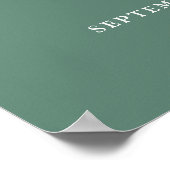 Eucalyptus Green Modern Huwelijk Welkom Teken Poster (Hoek)