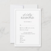 Eucalyptus Green Monogram Weddenschap RSVP-kaart RSVP Kaartje (Achterkant)