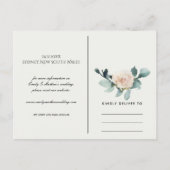 EUCALYPTUS GREEN NAVY FOLIAGE WREATH BEWAREN DE DA AANKONDIGINGSKAART (Achterkant)