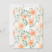 Eucalyptus Green Peach Floral Engagement Party (Achterkant)