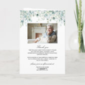Eucalyptus Green Photo Memorial begrafenisprogramm Kaart (Achterkant)