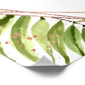 Eucalyptus Green Roos Gold Weddenschap Welkomsttek Poster (Hoek)