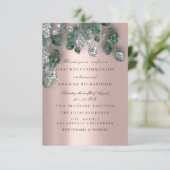 Eucalyptus Green Silver First Heilige Communie Kaart (Staand voorkant)