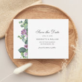 Eucalyptus Green Succulent Script Sla de datum op Notitiekaartje