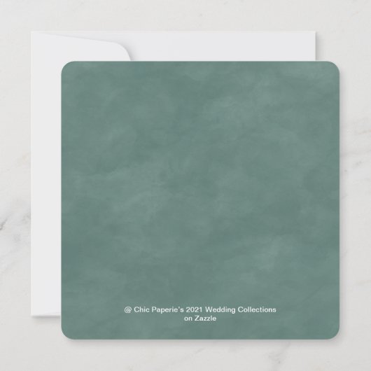 Eucalyptus Green Summer Weddenschap Colour Palette Kaart (Achterkant)