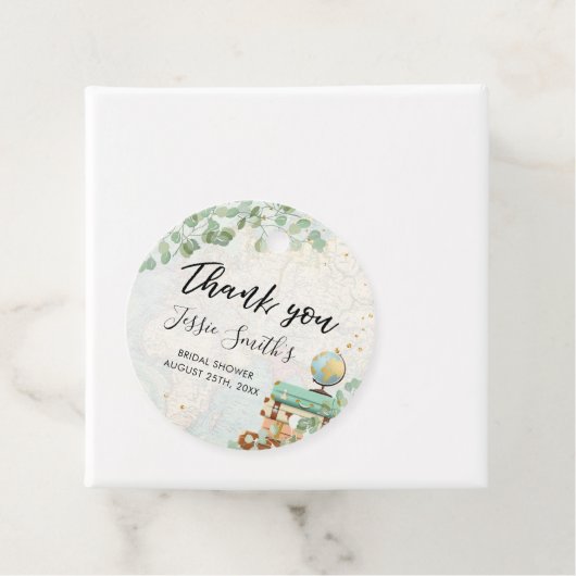 Eucalyptus Green Travel Vrijgezellenfeest Favor Ta Bedankjes Labels (In situ)